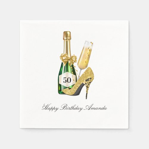 Gold Heels and Champagne Napkins