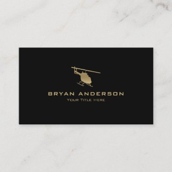 Gold Helicopter Business Card by istanbuldesign at Zazzle