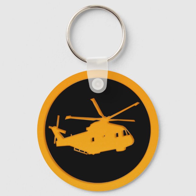 Gold Helicopter Keychain (Front)