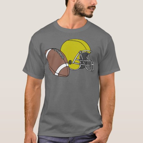 Gold  Helmet and Ball T_Shirt