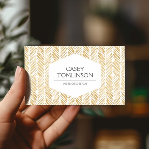 GOLD HERRINGBONE / CHEVRON ARTWORK BUSINESS CARD TEMPLATES