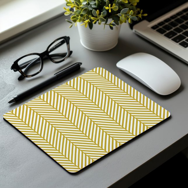 Gold Herringbone Mouse Pad (Creator Uploaded)