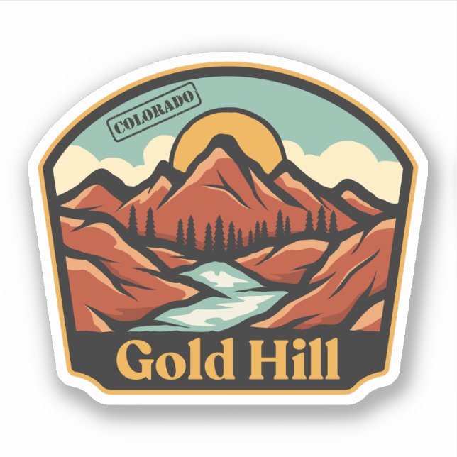 Gold Hill, Colorado Sticker (Front)
