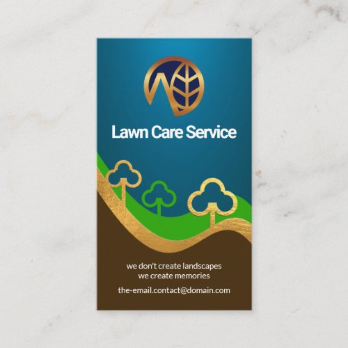 Gold Hill Tree Landscape Lawn Care Service Business Card