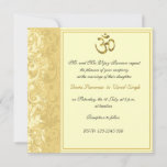 Gold Hindu Wedding Invitation at Zazzle