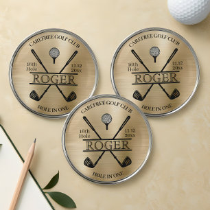 Gold Hole In One Keepsake Golf Ball Marker