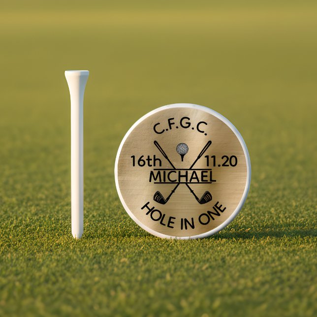 Gold Hole In One Keepsake Golf Tees (Creator Uploaded)
