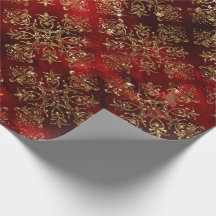 Gold Holiday Christmas Sparkle Damask Elegant