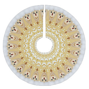 Gold Holiday Christmas Tree Skirt