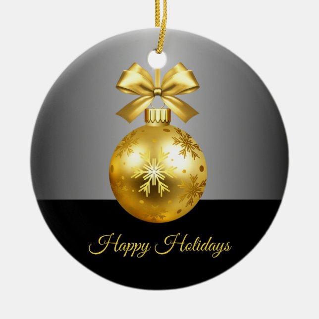 Gold Holiday Ornament (Front)