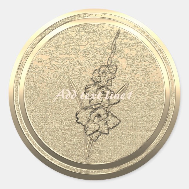 Gold Holiday Season Vibe Classic Round Sticker (Front)