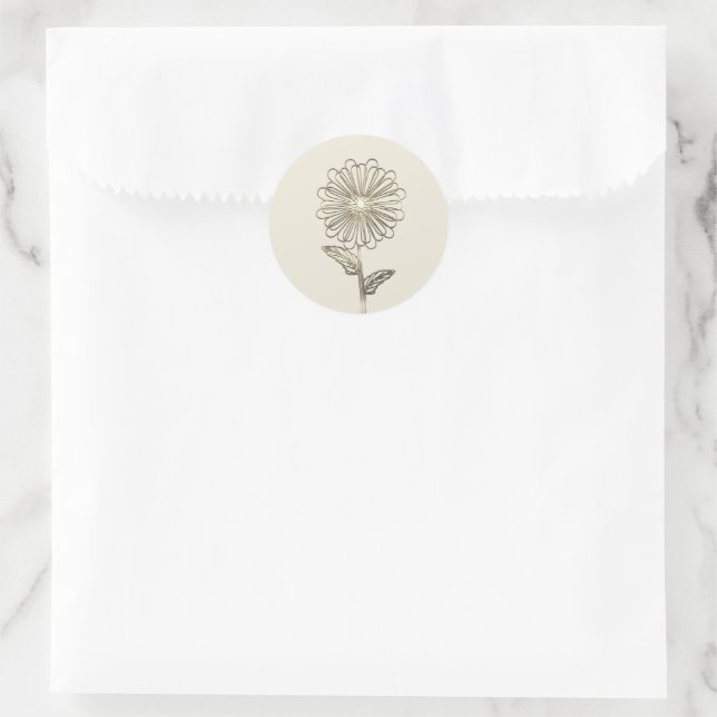 Gold Holiday Season Vibe Classic Round Sticker (Bag)