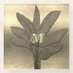 Gold Holiday Season Vibe Glass Coaster