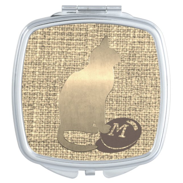 Gold Holidays Vibe Compact Mirror (Front)