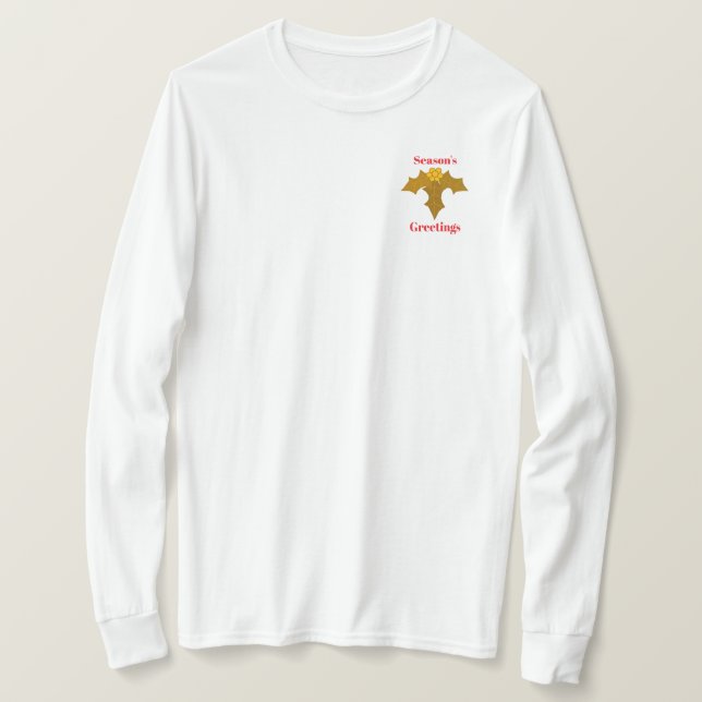 Gold Holly T-Shirt (Design Front)