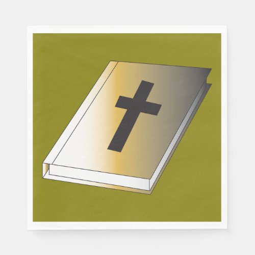 Gold Holy Bible with Black Cross Religious