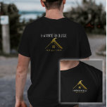 Gold Home Builders Construction Staff Black T-shirt at Zazzle