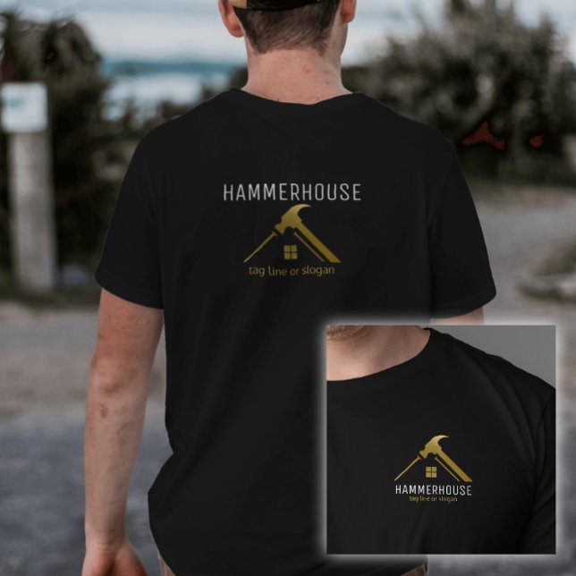 Gold Home Builders Construction Staff Black T-Shirt (Creator Uploaded)