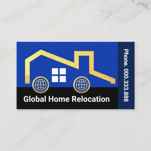 Gold Home On Global Wheels Business Card