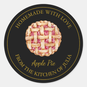 Gold Homemade Pie Label Black
