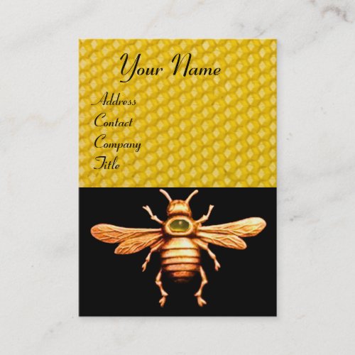 GOLD HONEY BEE  BEEKEEPER APIARIST BEEKEEPING BUSINESS CARD