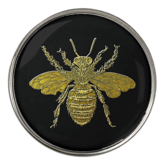 Gold Honey Bee Golf Ball Marker