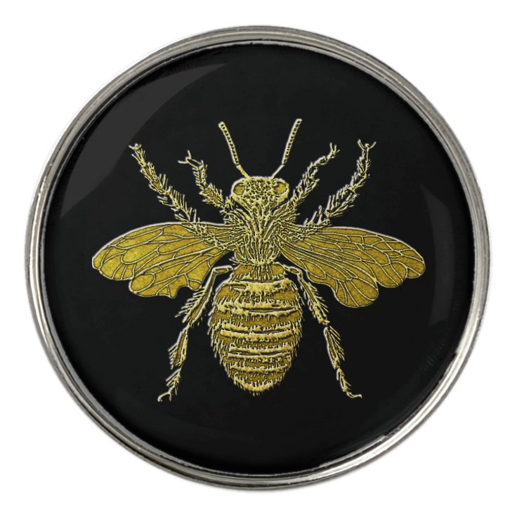 Gold Honey Bee Golf Ball Marker 