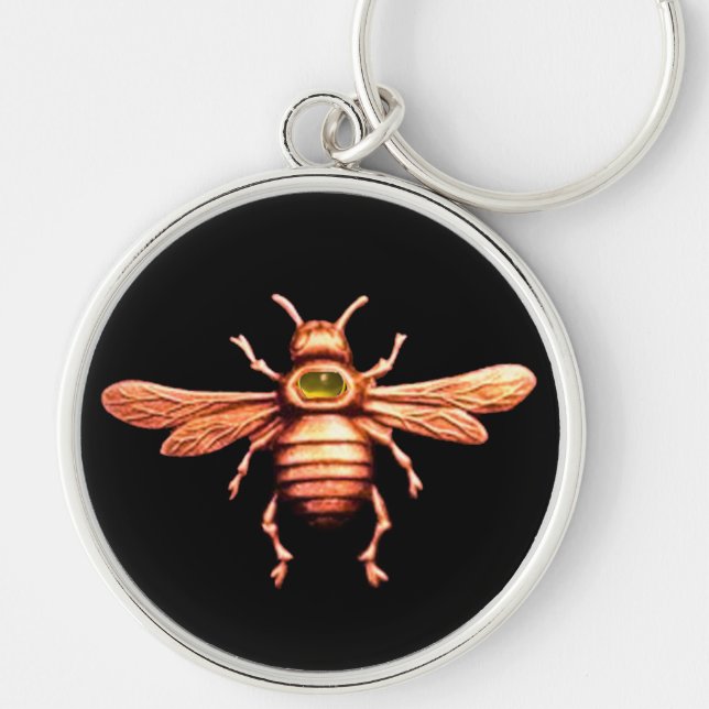 GOLD HONEY BEE KEYCHAIN (Front)