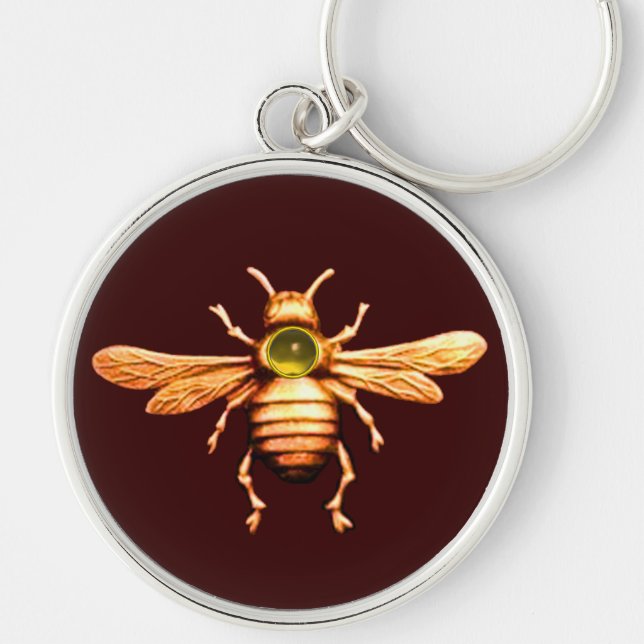 GOLD HONEY BEE KEYCHAIN (Front)