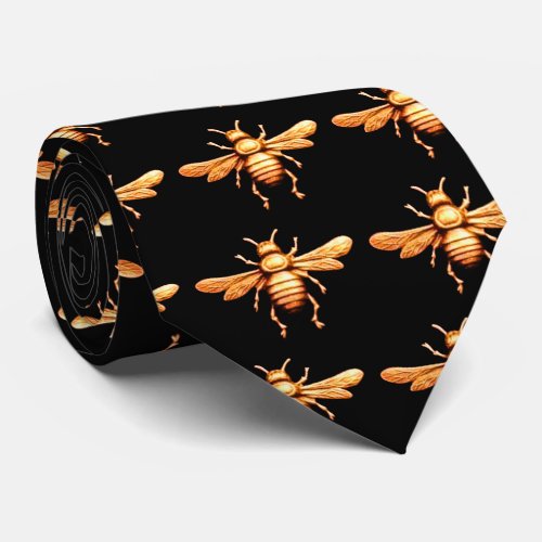 GOLD HONEY BEE TIE