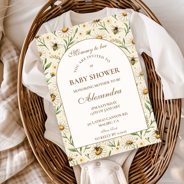 Gold Honeycomb Baby Shower Invitation (Creator Uploaded)