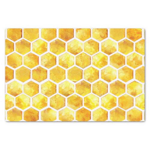 Gold Honeycomb Pattern Decoupage Tissue Paper