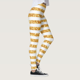 Gold Horizontal Glitter Boho Popular Collection Leggings