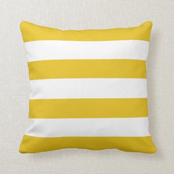 Gold Horizontal Stripes Throw Pillow by SawnsSimplicity at Zazzle
