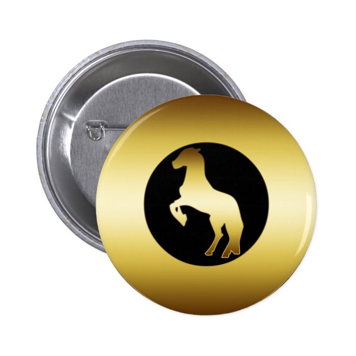 GOLD HORSE BUTTONS