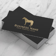 Gold Horse Equestrian Horseback Riding Equine Business Card at Zazzle