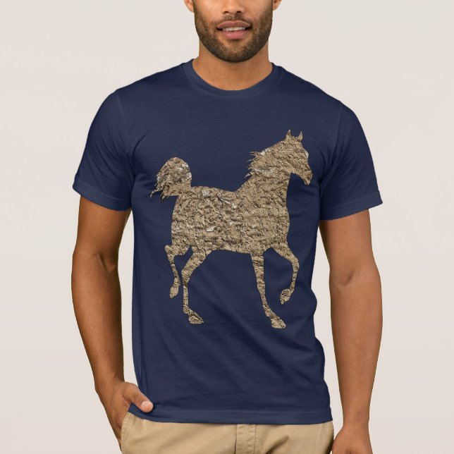 Gold Horse Graphic Men’s T-Shirt  (Front)