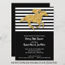 Gold Horse Stripes Derby Bridal Shower Invitations