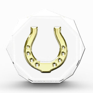 Gold Horseshoe Acrylic Award
