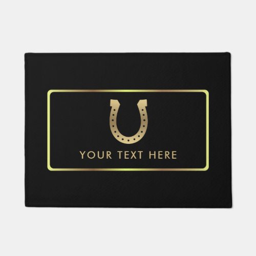 Gold Horseshoe Doormat