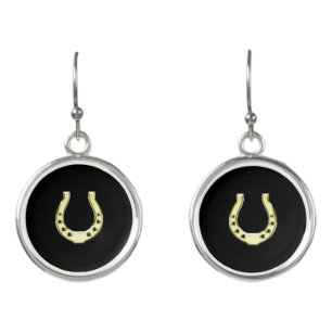 Gold Horseshoe Earrings