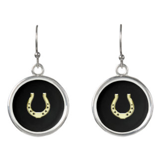Gold Horseshoe Earrings