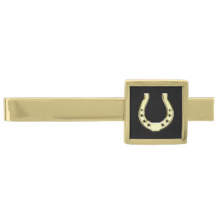 Gold Horseshoe Gold Finish Tie Bar
