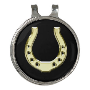 Gold Horseshoe Golf Hat Clip