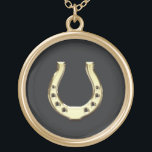 Gold Horseshoe Plated Necklace<br><div class="desc">The Gold Horseshoe Gold Plated Necklace is fully customizable and unique to wear for any occasions. Designed by Norman.R.</div>
