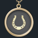 Gold Horseshoe Plated Necklace<br><div class="desc">The Gold Horseshoe Gold Plated Necklace is fully customizable and unique to wear for any occasions. Designed by Norman.R.</div>