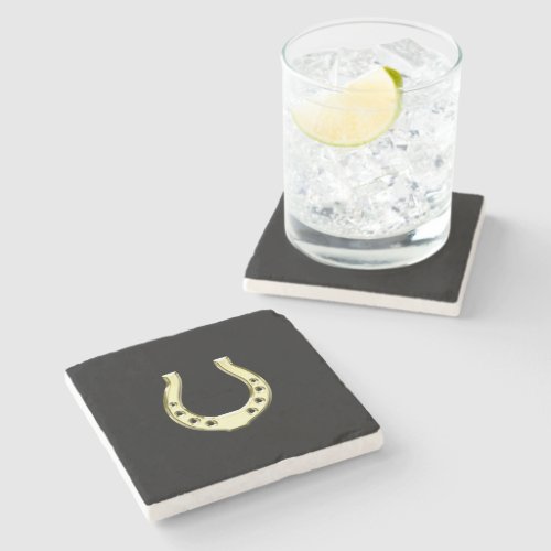 Gold Horseshoe Stone Coaster