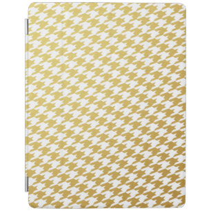 Gold Houndstooth Pattern iPad Case