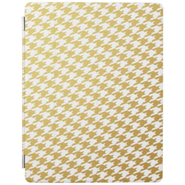 Gold Houndstooth Pattern iPad Case (Front)