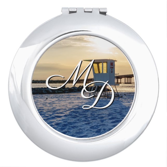Gold Hour Destin East Pass Compact Mirror (Front)